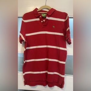 Abercrombie men’s striped polo. Size Large